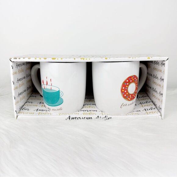 American Atelier His/Her Matching Coffee Mug Set - Picture 1 of 8